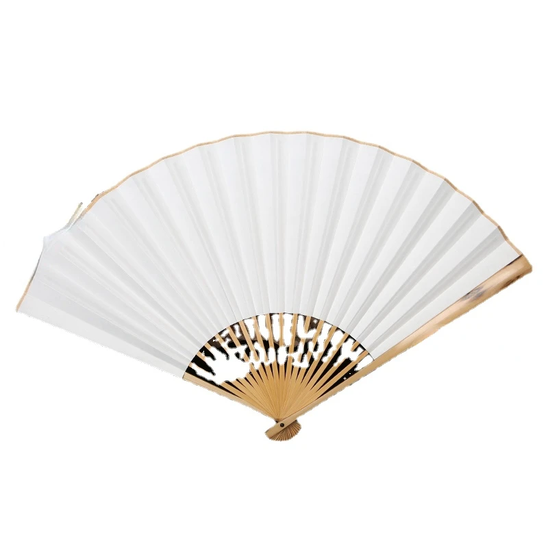 

Black Mottled Bamboo Bamboos Folding Fan 95-Inch 18 Square Su Gonghua Bamboo Fan Retro Chinese Style Men's Stationery Play Fan