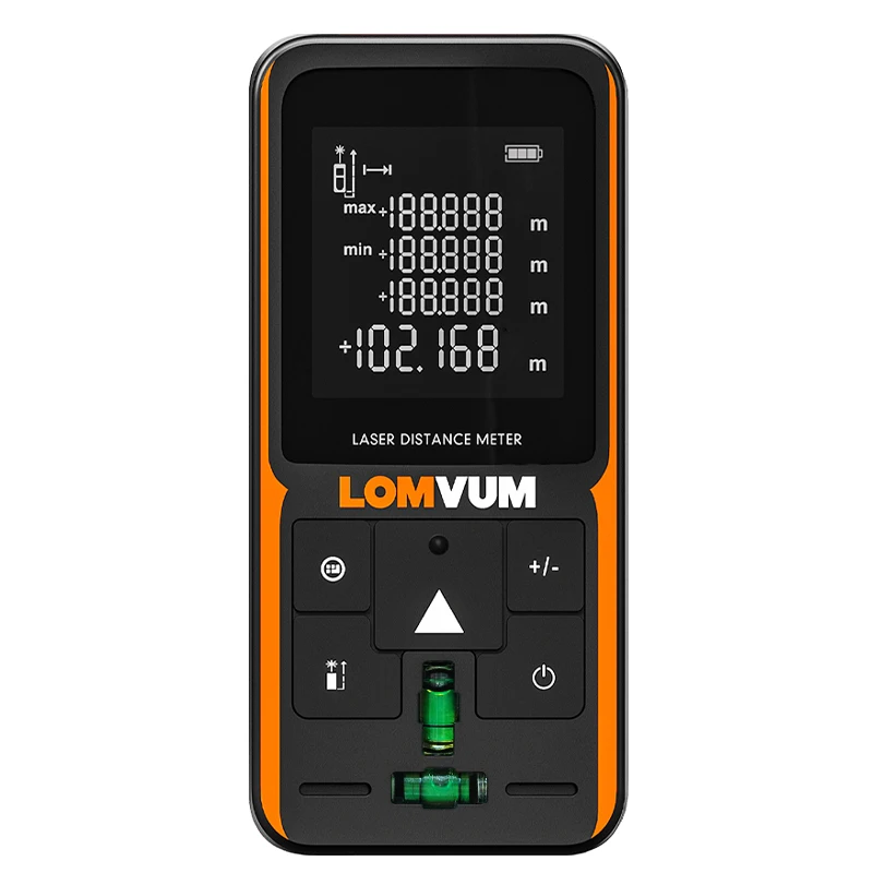 LOMVUM Digital Laser Tape Measure 50M Laser Rangefinder Accurate Distance Meter Construction Roulette Trena Lazer Range Finder