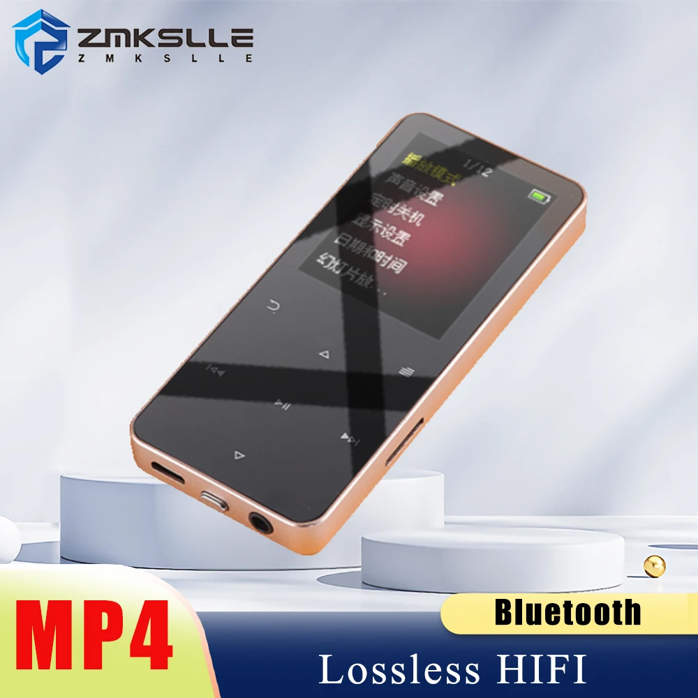 

ZMKSLLE MP3 Music Player Wireless Bluetooth MP4 Student English Listening Recording E-book Non-destructive HIFI Touch