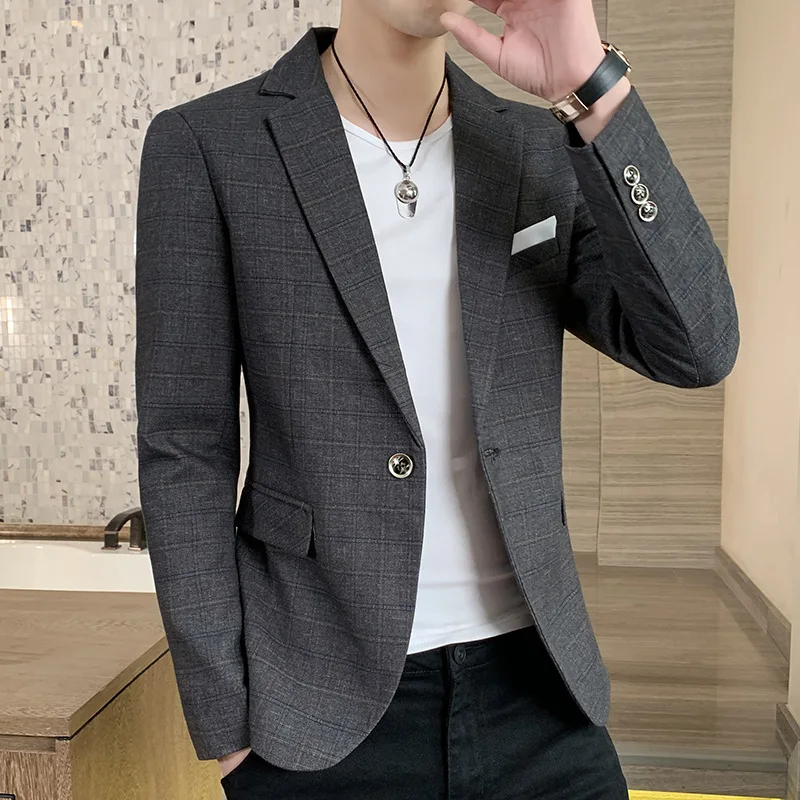 Корейский стиль тонкий Топ мужской маленький костюм весна 2022 модный трендовый