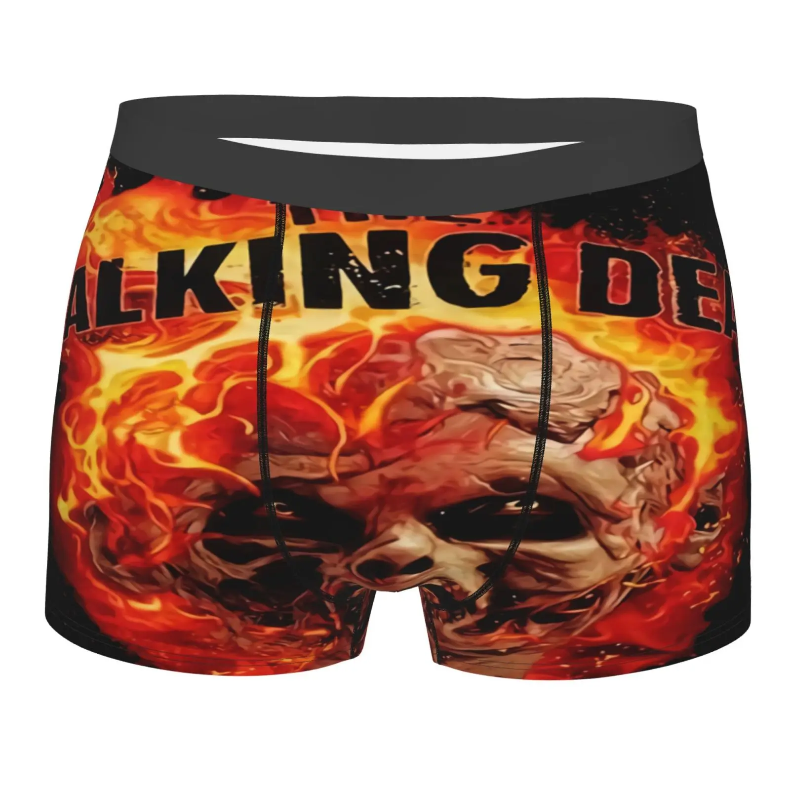 

The Walking Dead Burning Walker Head Men Underwear Pack Pck Men Underwear Mens Polyester Womens Boy Shorts Underwear Men White