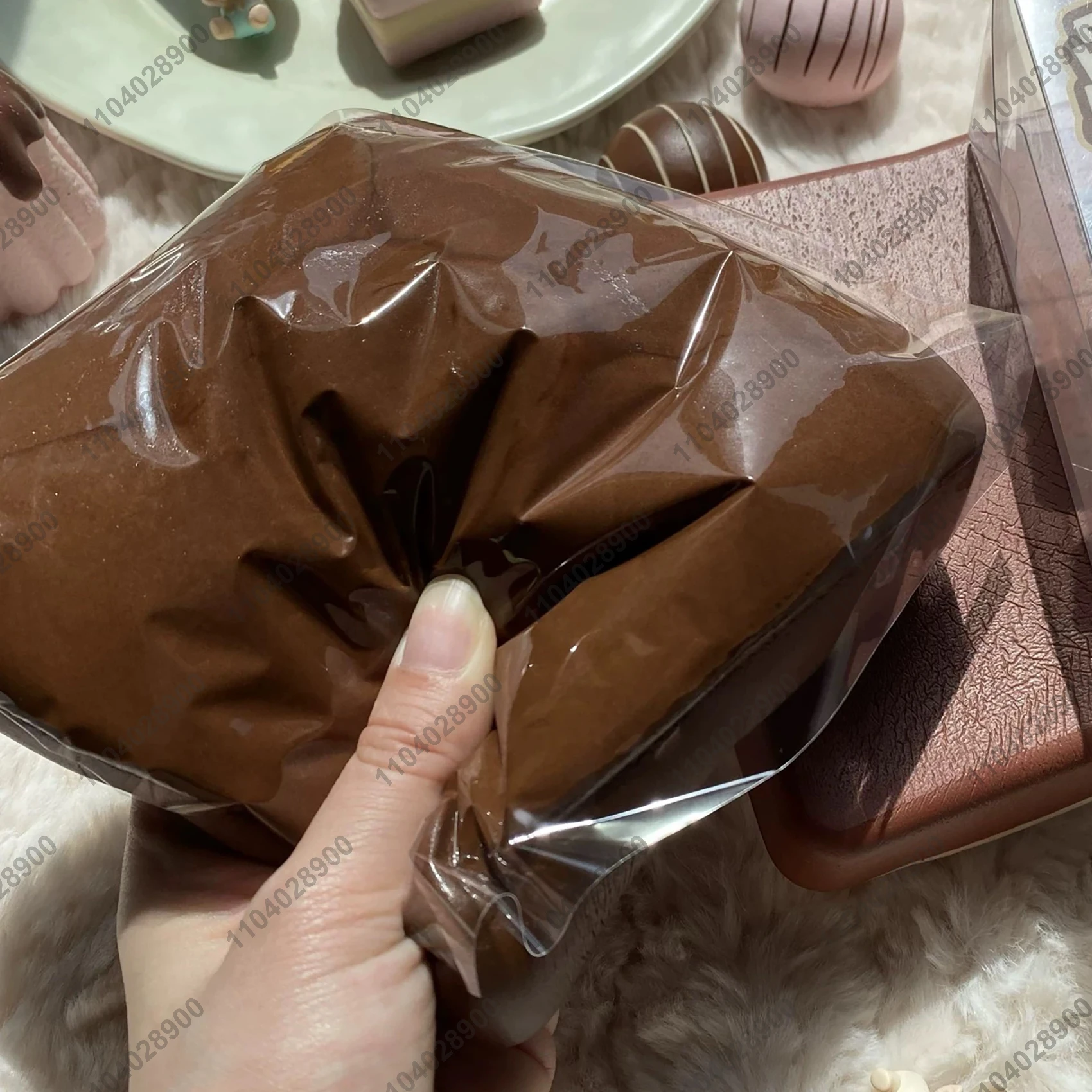 Кофейный тост мягкий медленно растущий зефир липкий шоколадный хлеб мягкая