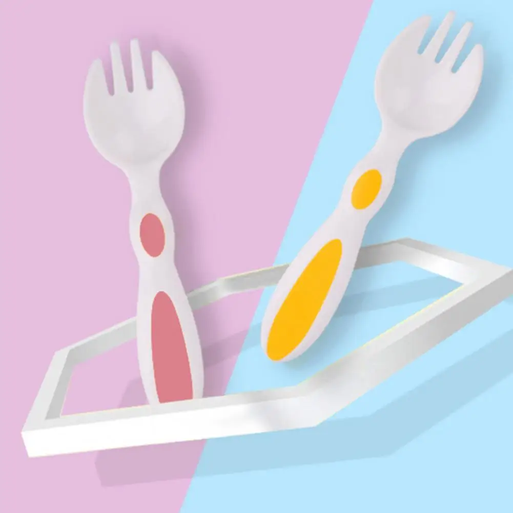 

Burr Free Lightweight Baby Fork Spoon Toddler Dinnerware Set for Nursery Room