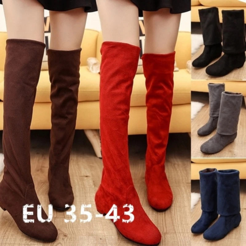 

Sexy Over The Knee Boots Women Female Women Shoes Suede Long Women Boots Winter Fashion Thigh High Boots Winter Shoes Plus Size