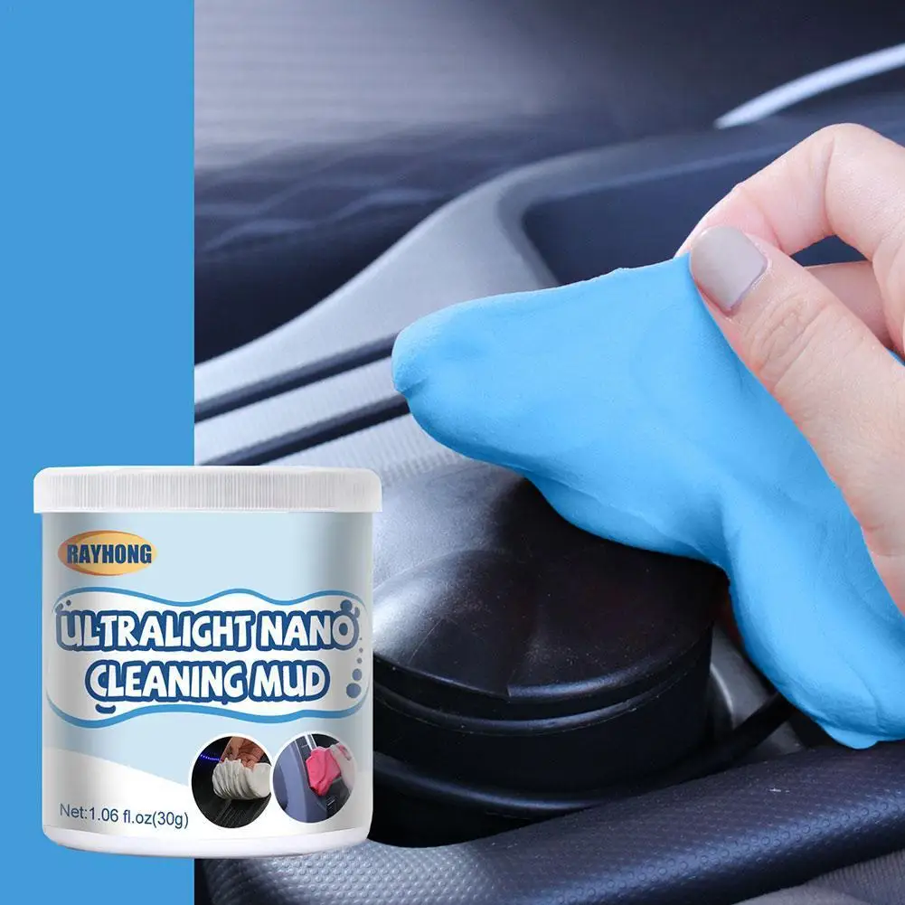 

30g Car Wash Mud Ultralight Nano Cleaning Mud Soft Sticky Clean Slimy Gel Cleaner Wiper For Laptop Keyboard Car Air Vent