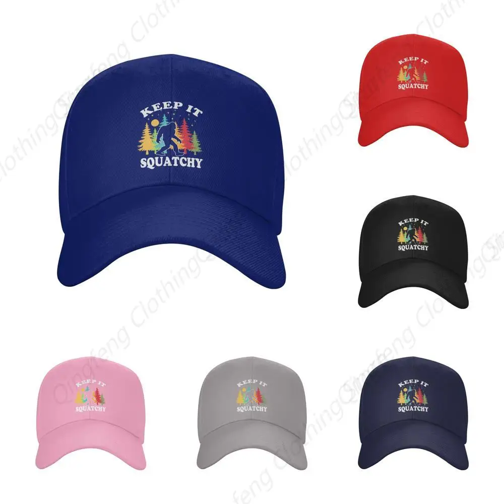 Keep It Squatchy Hat Забавные шляпы Casquette Регулируемая бейсболка для мужчин и женщин Синяя
