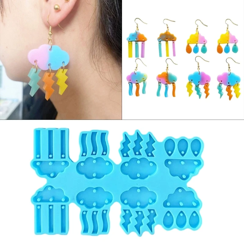 

Silicone Pendant Moulds DIY Earring Molds Cloud Shaped Silicone Keychain Mould 264E