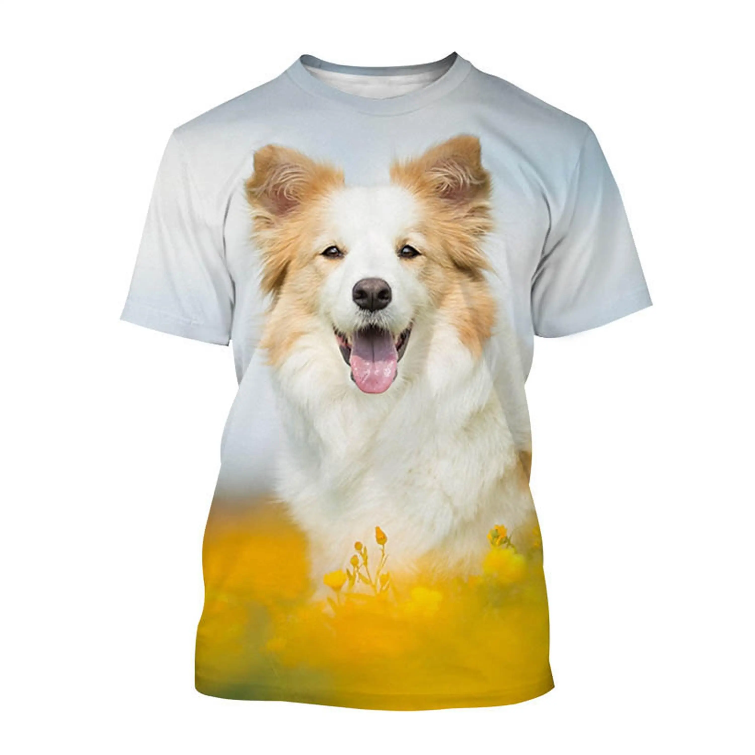 

Summer Border Collie 3d Print Men's Women's Children's Street Casual T-shirt Cute Pet Dog Pattern Thin Sports Tops
