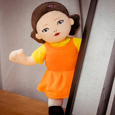 Модная лучшая кавайная Мужская плюшевая игрушка, настоящая Подушка кальмара, кукла с мягким телом, тканая девушка, подарок на Хэллоуин, 40 см игрушки-тролли