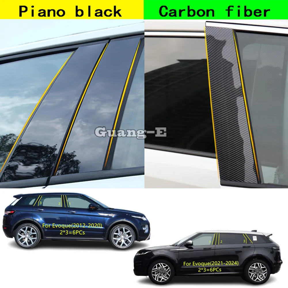 

For Land Rover Range Rover Evoque 2012 2013-2024 Car PC Material Pillar Post Cover Door Trim Window Molding Decoration Sticker