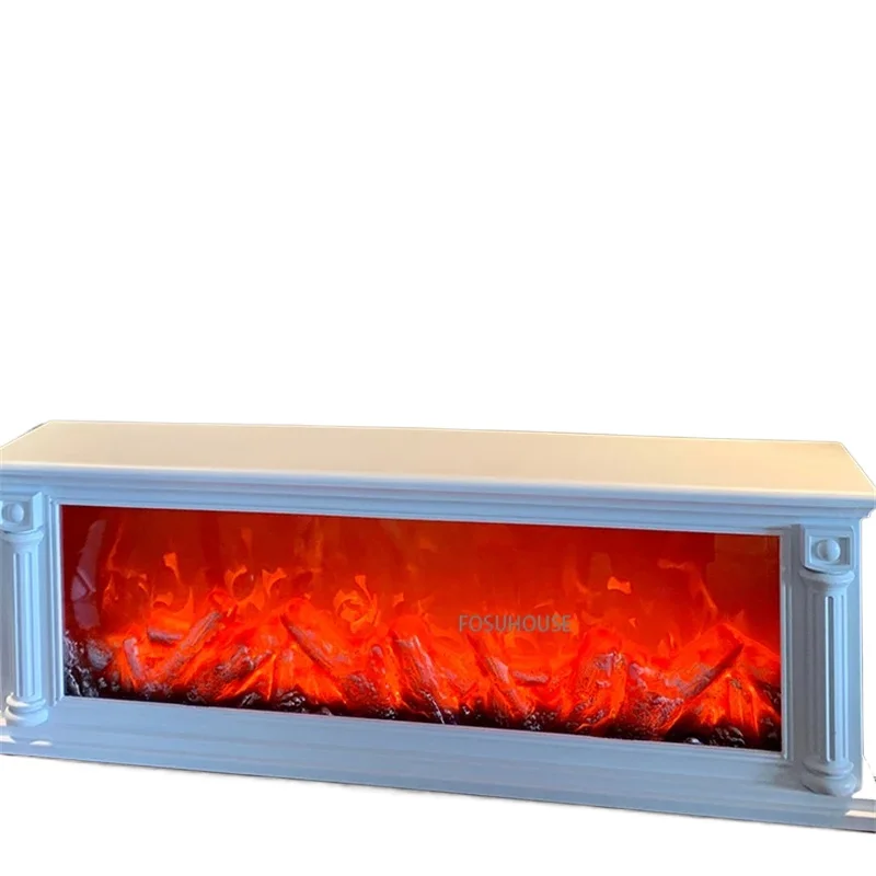 3D Simulierte Kamine Flamme Lampe Ge닥schte Brennholz Kamin Duerische Dekoration Ornamente Licht Wohnzimmer TV Schrank