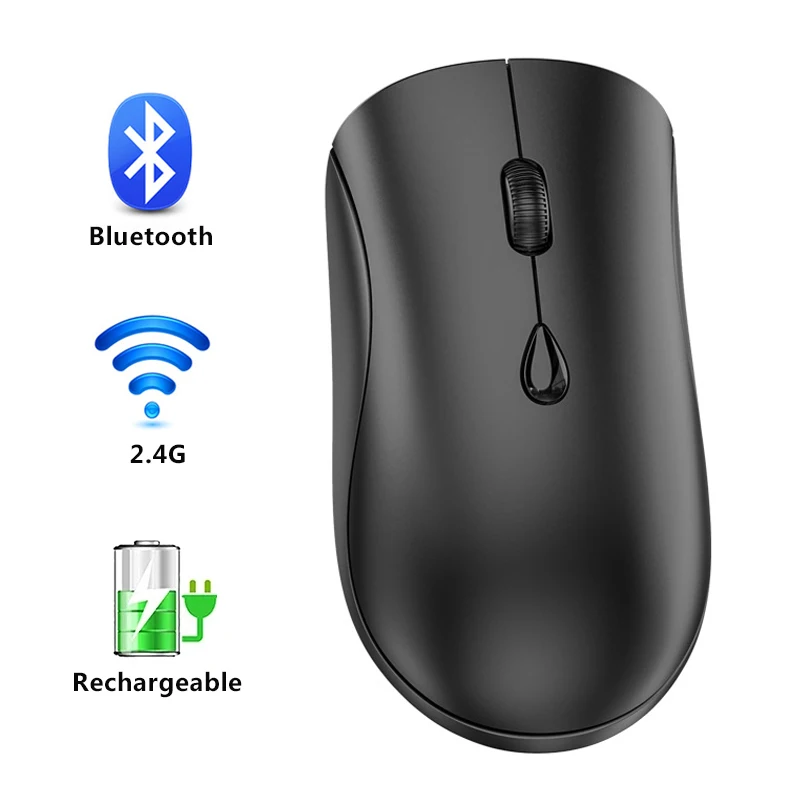 Мышь Компьютерная аккумуляторная беспроводная Бесшумная эргономичная с