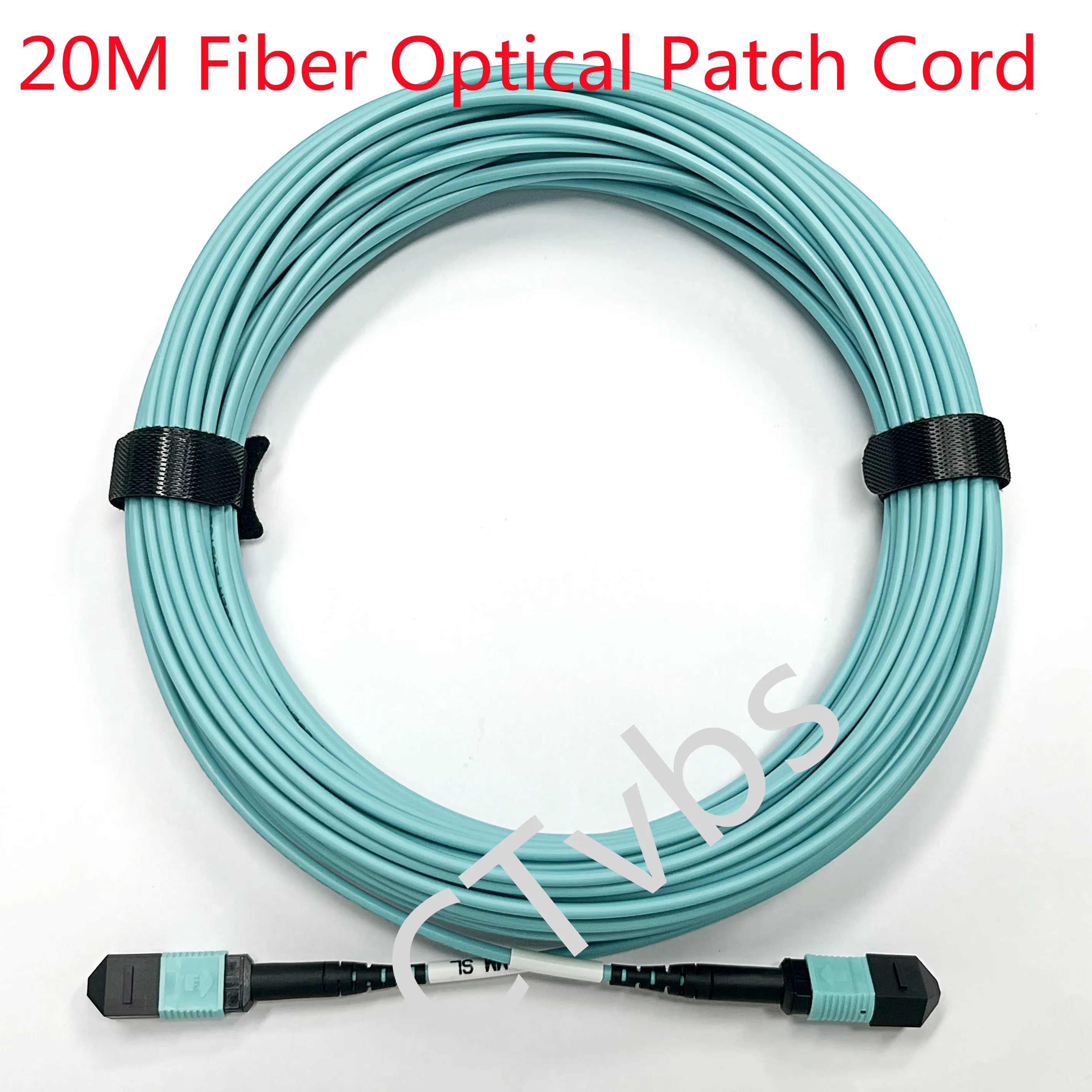 20M Fiber Optical Patch Cord MPO Cable 8 Cores Female Multi Mode Type B OM3