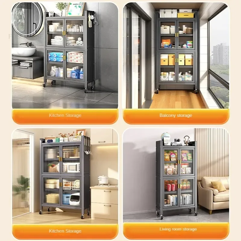 Утолщенные пыленепроницаемые кухонные шкафы сервант для гостиной многослойный