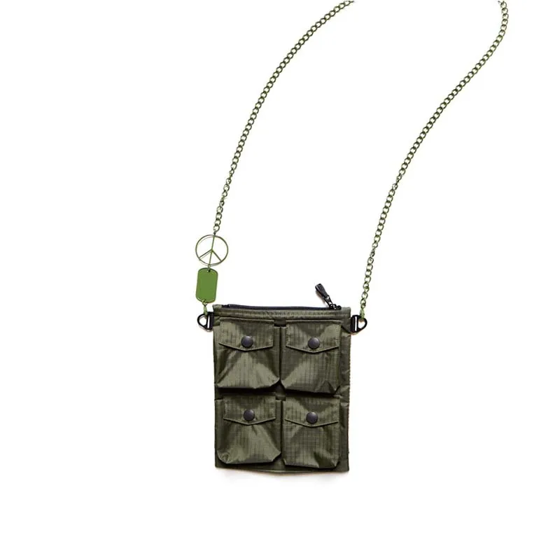 21SS KAPITAL Hirata Hohiro Military Green Nylon Men's and Women's One Shoulder Messenger Bag European American Fashion