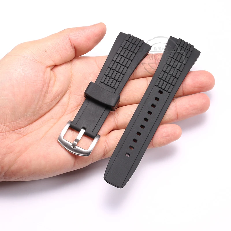 26mm Silicone Watch Band Suitable for SEIKO VELATURA/SRH Series SPC007 Men' Sports Waterproof Rubber Strap Watch Accessories