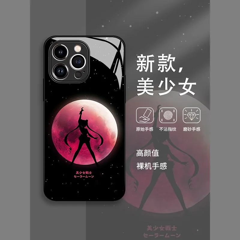 Advanced S-Sailors M-Moons Phone Case For Samsung Galaxy S25 S24 S23 S22 Note20 Ultra Plus 54 4G 5G Glass Soft Silicone Back