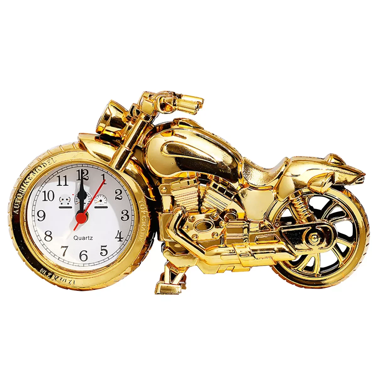 

Motorcycle Motorbike Pattern Alarm Clock Desk Clock Creative Home Birthday Gift Cool Clock Portable Battery Power Clock