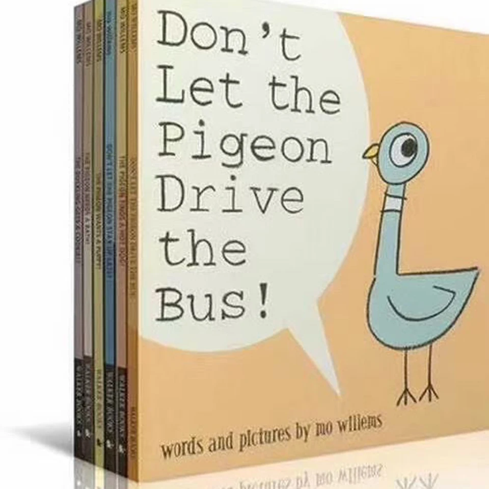 

6 Books English Picture Book Don'T Let The Pigeon Drive The Bus Children Reading Story Book Kids Early Education 5 To 8 Years