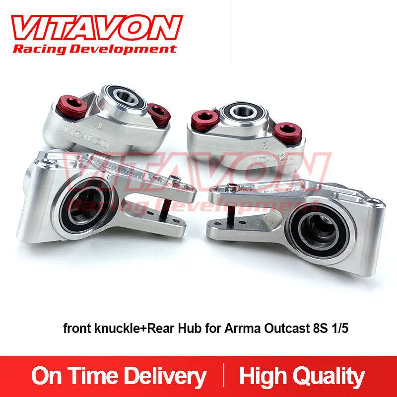 VITAVON CNC Alu7075 Передняя пластина + Задняя Ступица для Arrma Kraton 8S Outcast 1/5