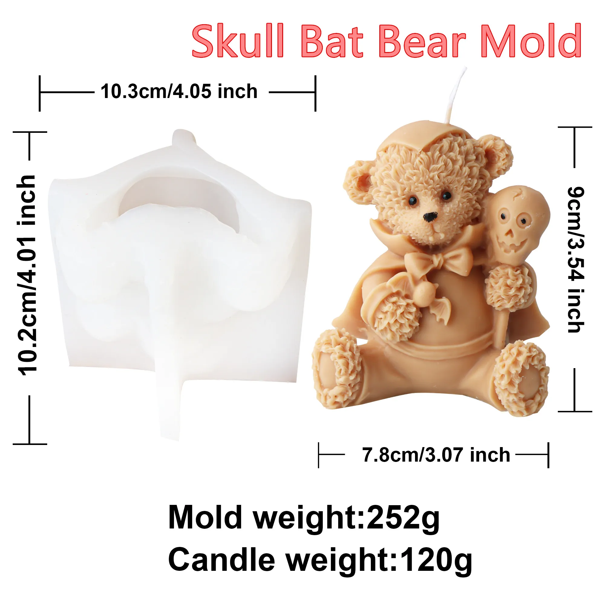 3d Набор Для Изготовления Свечей На Хэллоуин — Силиконовая Форма В Форме Черепа И
