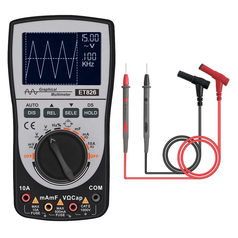 

2in1 LCD Digital Oscilloscope Current Voltage Frequency Tester Analog Bar Graph Waveform Display 20KHZ Bandwid
