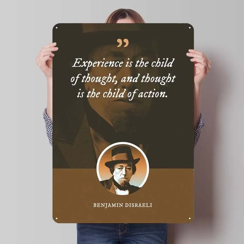 Benjamin Disraeli знак знаменитостей постер декор для ванной комнаты ретро