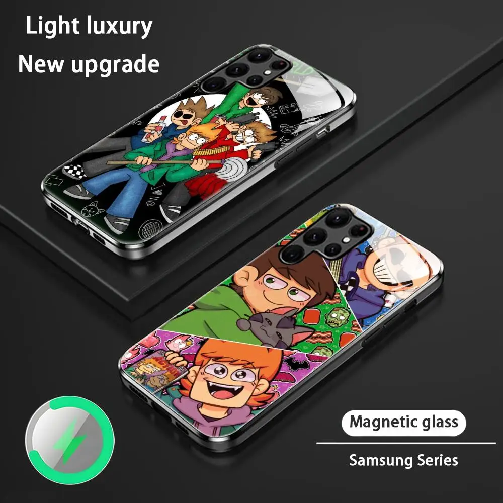 Фото Чехол Eddsworld для Samsung S26 S25 S24 S23 S22 S21 S20 Plus Ultra Fold A Glass Magnetic Case №3