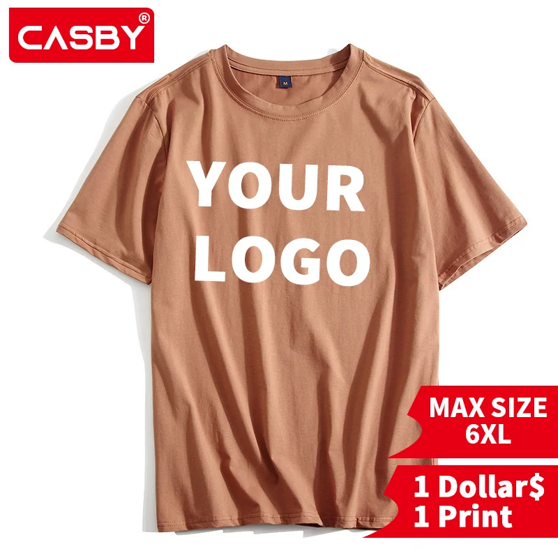 

Cotton Custom logo Man Plus Size T Shirts M-6XL Hipster Harajuku White Comfortable Casual Clothes Men's Short Sleeve Tee Tops