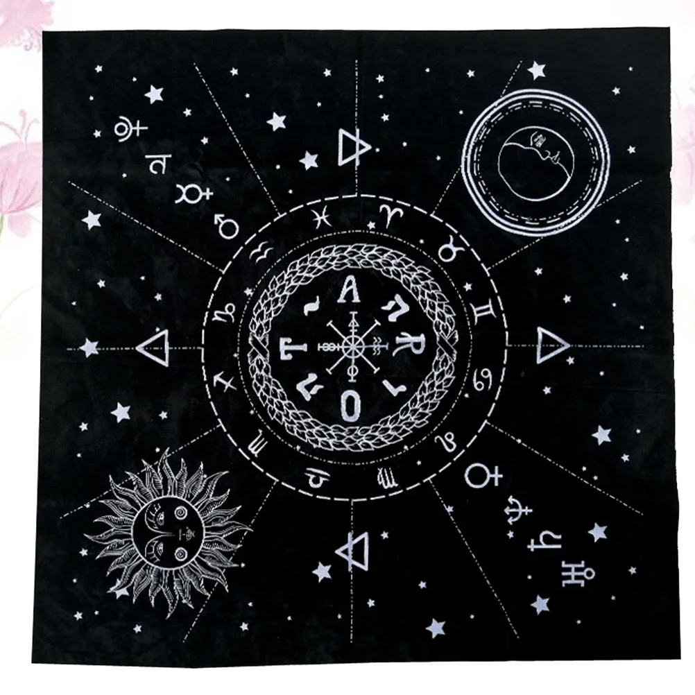 

1pc Creative Table Runner Pagan Altar Cloth Divination Altar Tarot Cards Funny Game Tablecloths for Bar Festival Home Party