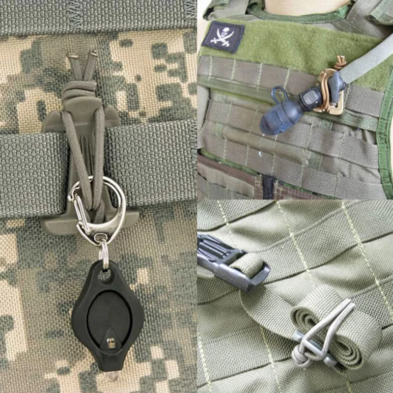 Тактический эластичный шнур Dominator 1 шт. зажим с пряжкой лямка PALS MOLLE EDC