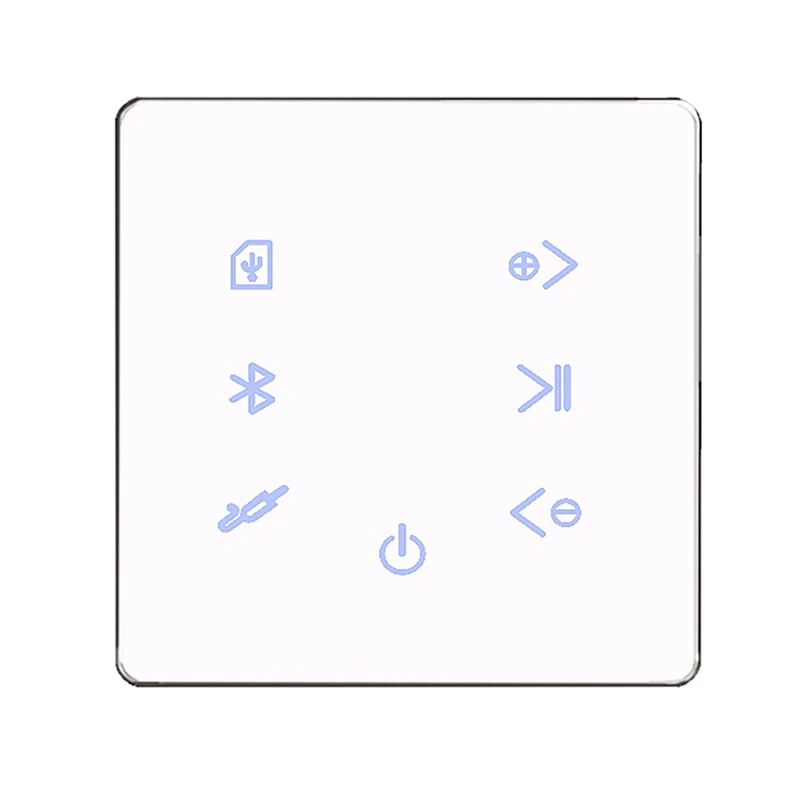 

2X Bluetooth Amplifier In Wall USB SD Card Music Panel Smart Home Background Audio System Stereo Hotel Restaurant(White)