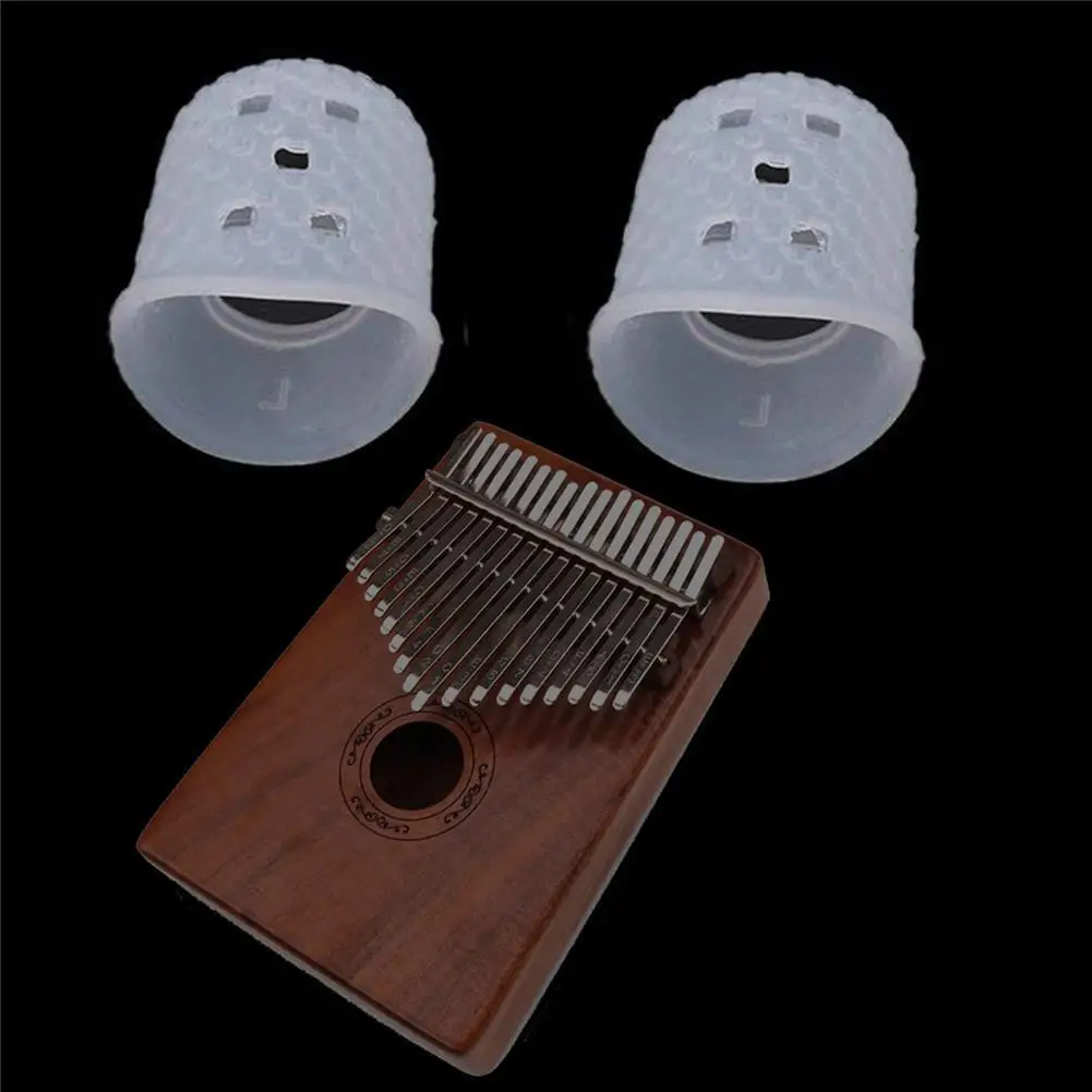

2pcs Finger Cover Relief Play Pain Gloves Anti Slip Silicone Hands Coat for Kalimba Thumb Piano Musical Instrument
