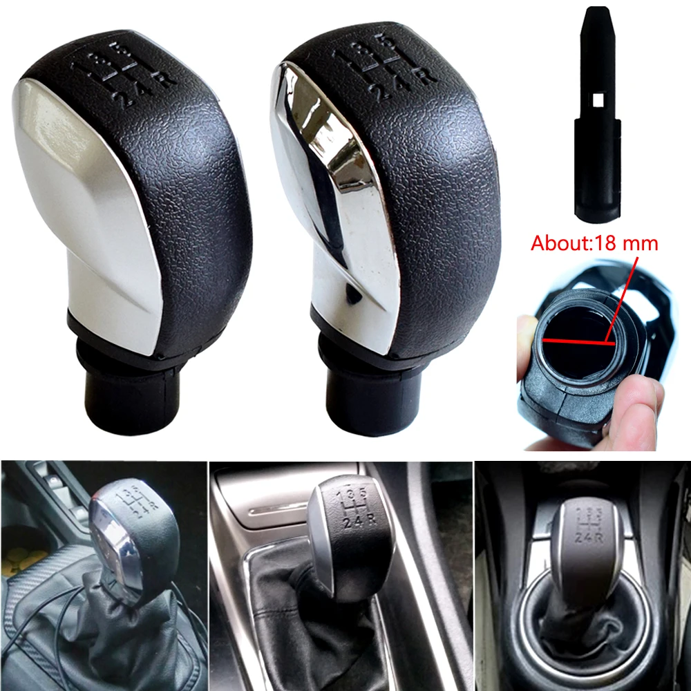 

New Chrome Car ABS Gear Shift Knob Manual 5 Speed For Peugeot 106 107 206 207 306 307 308 3008 406 5008 605 807