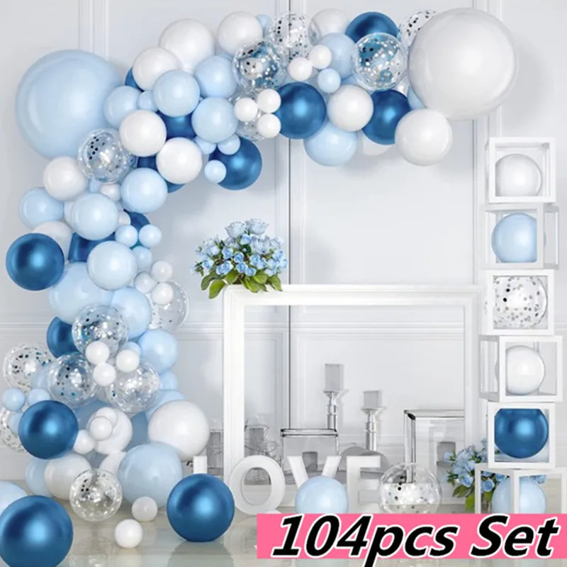 

Аксессуары для воздушных шаров, украшение для вечеринки в честь Дня рождения, свадьбы, Хэллоуина, Пасхи, цепочка с синими шарами