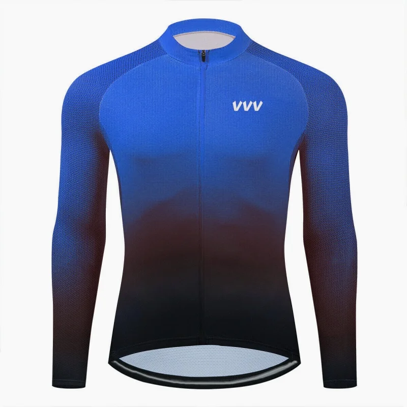 

Men's Cycling Jersey Jacket Wear Long Sleeve Clothes Bike Road Top MTB Motocross Malliot Shirt Popular Sport Pocket Sweater