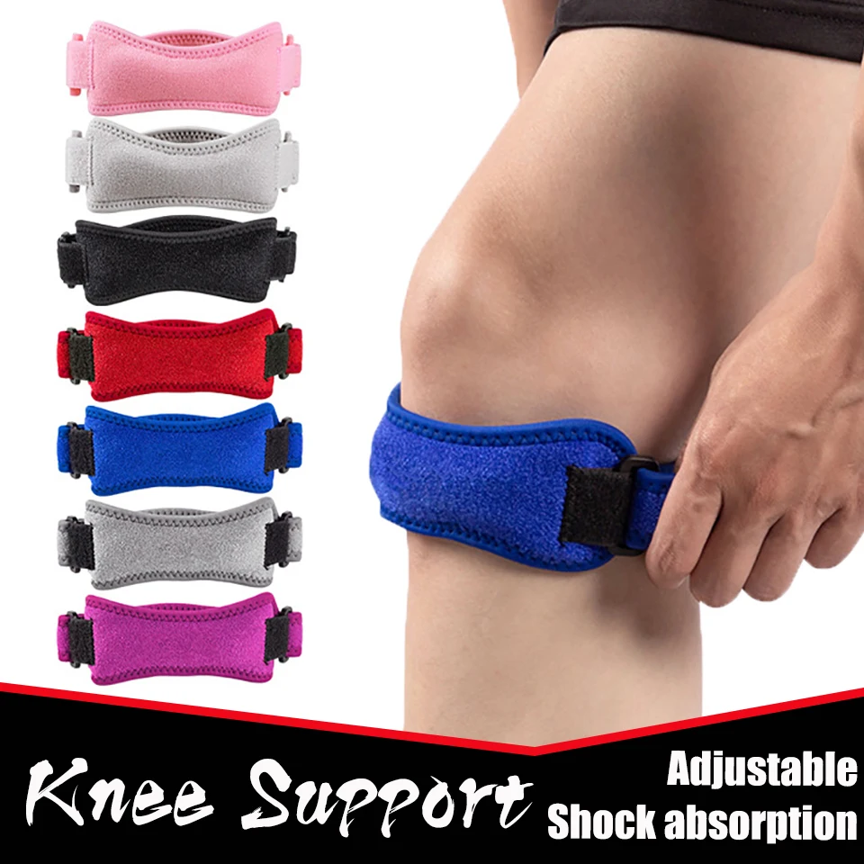 

1Pcs Knee Pad Stabilize Patella Strap Adjustable Pain Relief Tendon Suppor Pad Thicken Wide Football Running Sport Knee Support