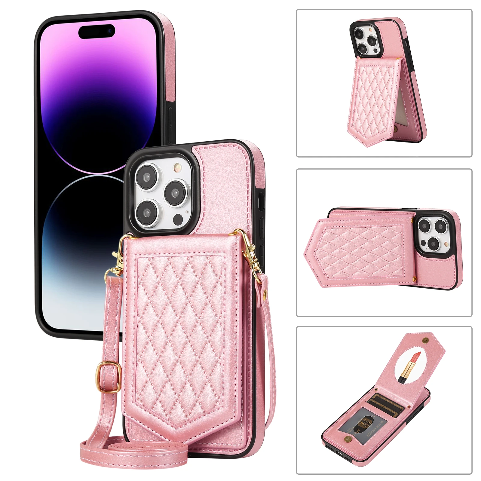 

Кожаный чехол-кошелек для iPhone 14 Pro Max 13 Mini 12 11 XR XS 8 7 6 6S Plus