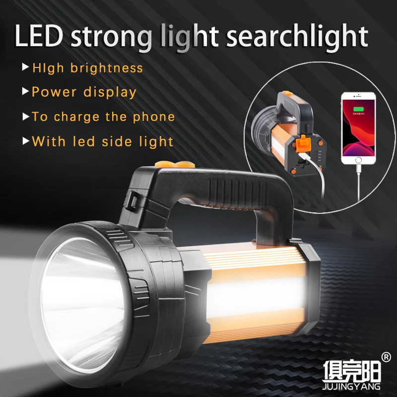 Многофункциональный телефон яркий прожектор 1000 люмен Ручной USB Перезаряжаемый