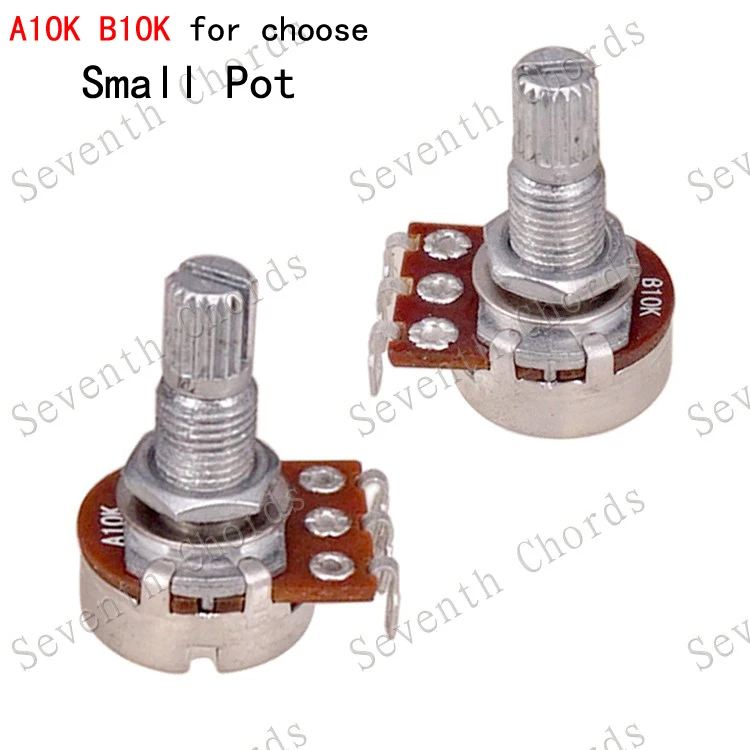 4 Pcs Long Split Shaft 18mm Volume Tone Pots Audio Tone Switch Potentiometer for Electric Bass Guitar - A10K B10k for choose