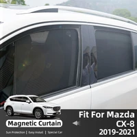 car sun curtain for mazda cx 8 2019 2022 magnetic anti uv sunshade mesh foldable windshield kids sun visor summer protection