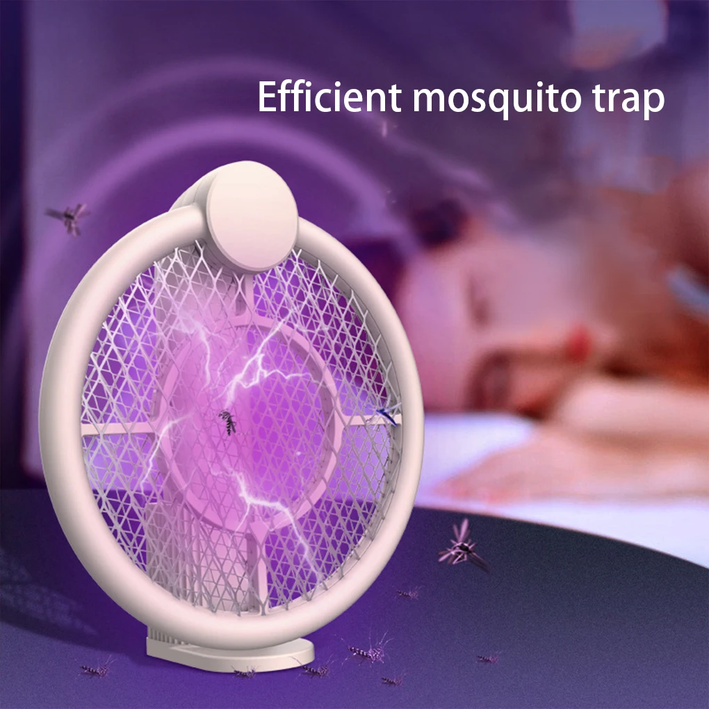 

2 in 1 USB Electric Pest Flying Bug Racket Insect Racquet Gadget Bedroom Sleeping Equipment for Outdoor Camping Living Room