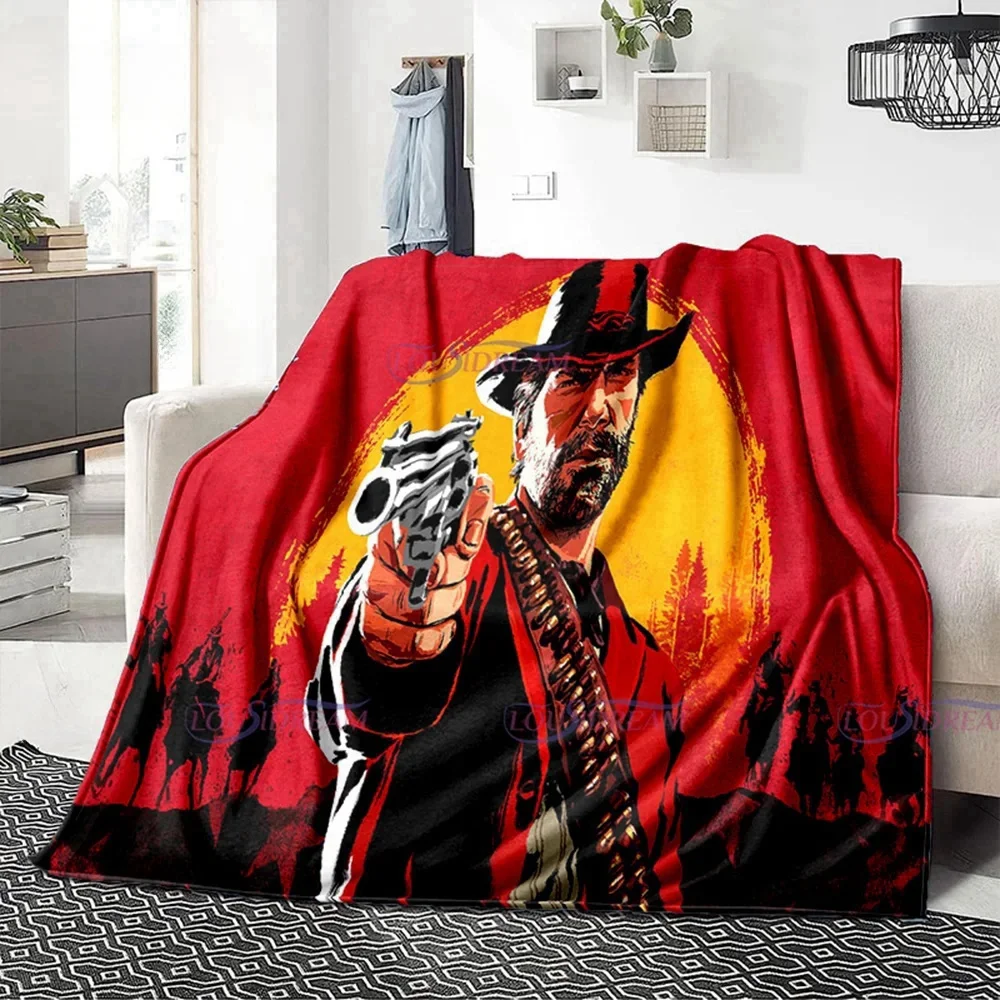 Одеяло с принтом Game Red Dead Redemption HD одеяла для пикника теплое одеяло мягкое и