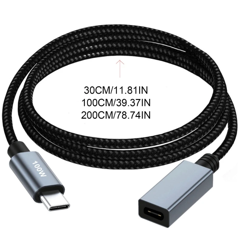 Удлинительный кабель USB C TypeC Быстрая зарядка Высокоскоростная передача данных 480