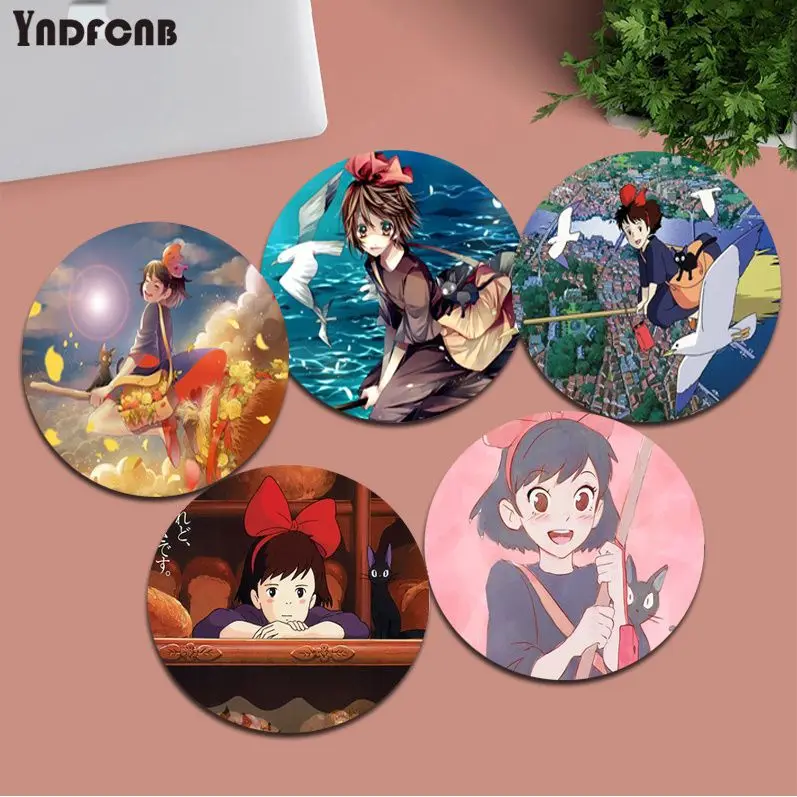 

YNDFCNB Cool New Kiki's Delivery Service High Speed New round Mousepad gaming Mousepad Rug For PC Laptop Notebook