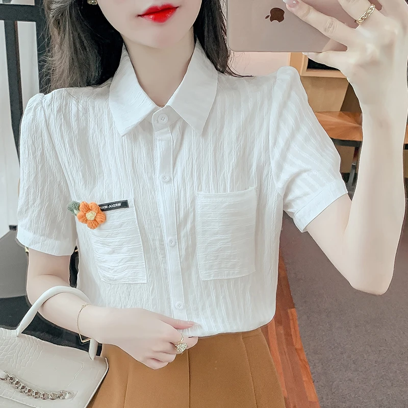 

COIGARSAM Shirt Womens Tops Summer 2022 New Cotton Linen Women Shirts Dropshipping