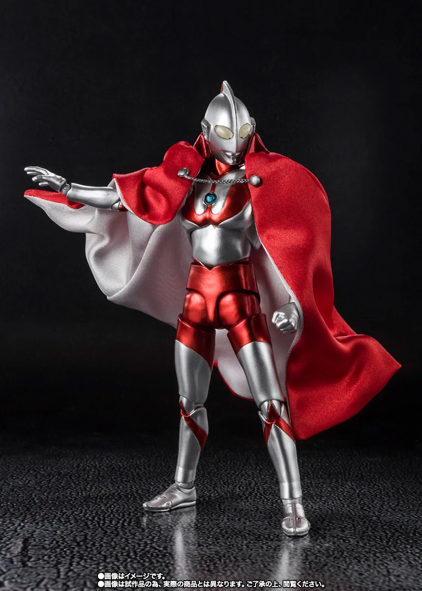 

Bandai Ultraman Anime Shf Soul Limited Model Original Ultraman Figures 55th Anniversary Titanium Finish Shin Hayata Toys Dolls