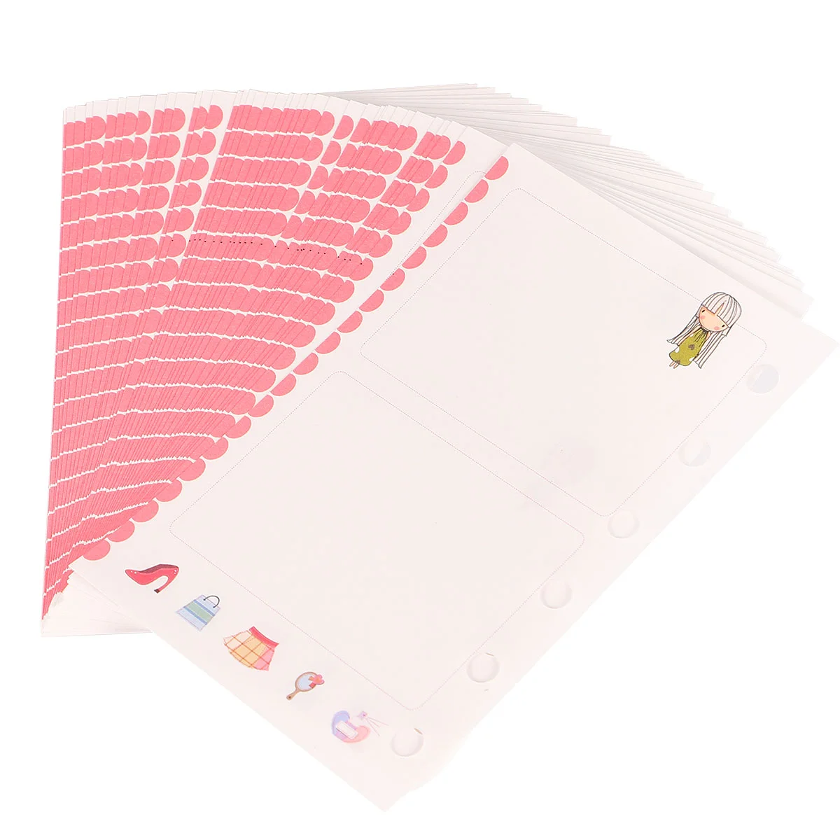 

3PCS A7 Loose-Leaf Refill Papers Colorful Notebook Replacement Core Papers Colorful Papers for School Store Office