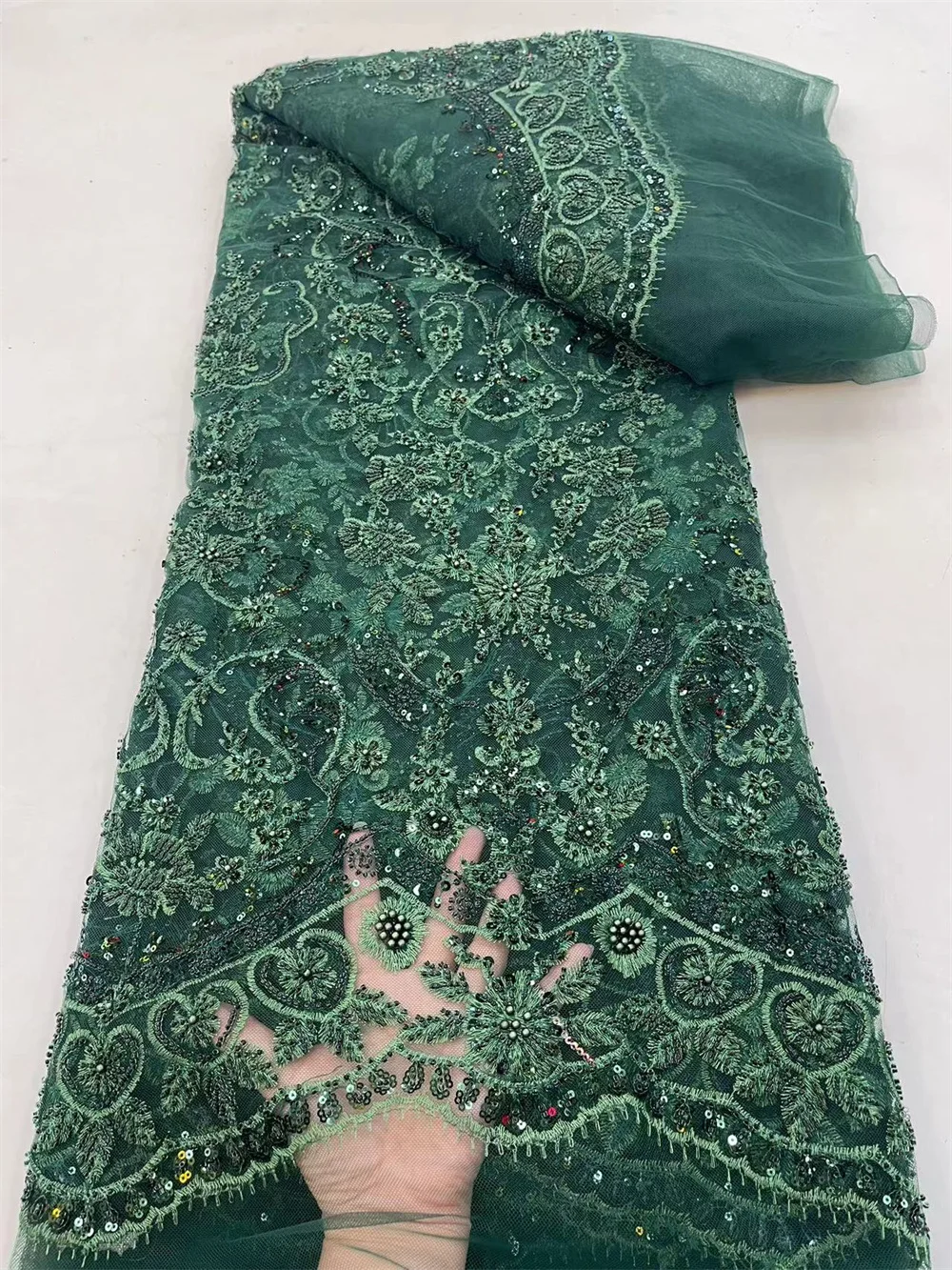 Королевский синий 2024 африканская кружевная ткань нигерийская сетчатая с