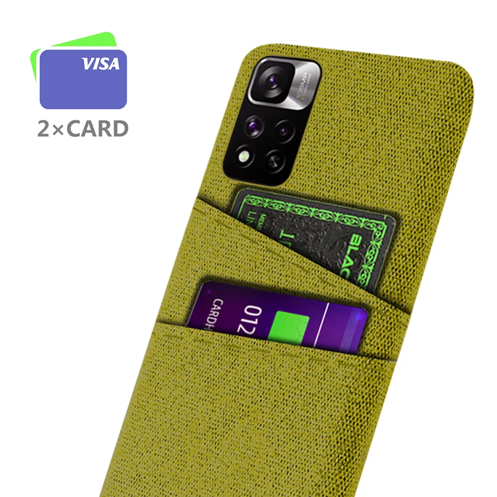

For Xiaomi Redmi Note 11 Pro Plus 5G Case Dual Card Fabric Cloth Luxury Cover For Redmi Note 11 Pro Plus Funda Redmi Note11 Pro+